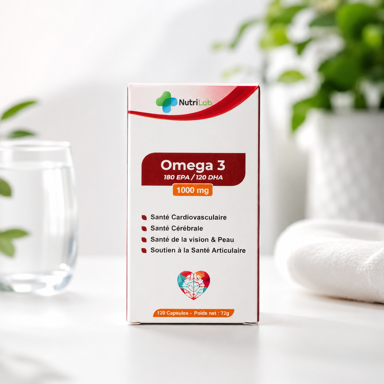 Oméga 3 1000 mg – 180 EPA / 120 DHA | 120 Capsules