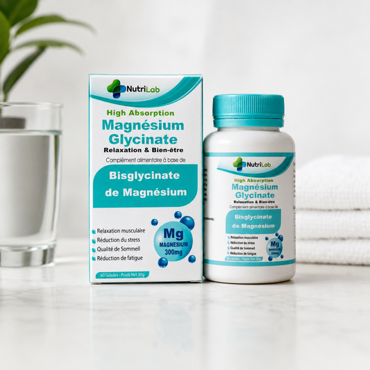 Magnésium Glycinate – High Absorption | Relaxation & Bien-être