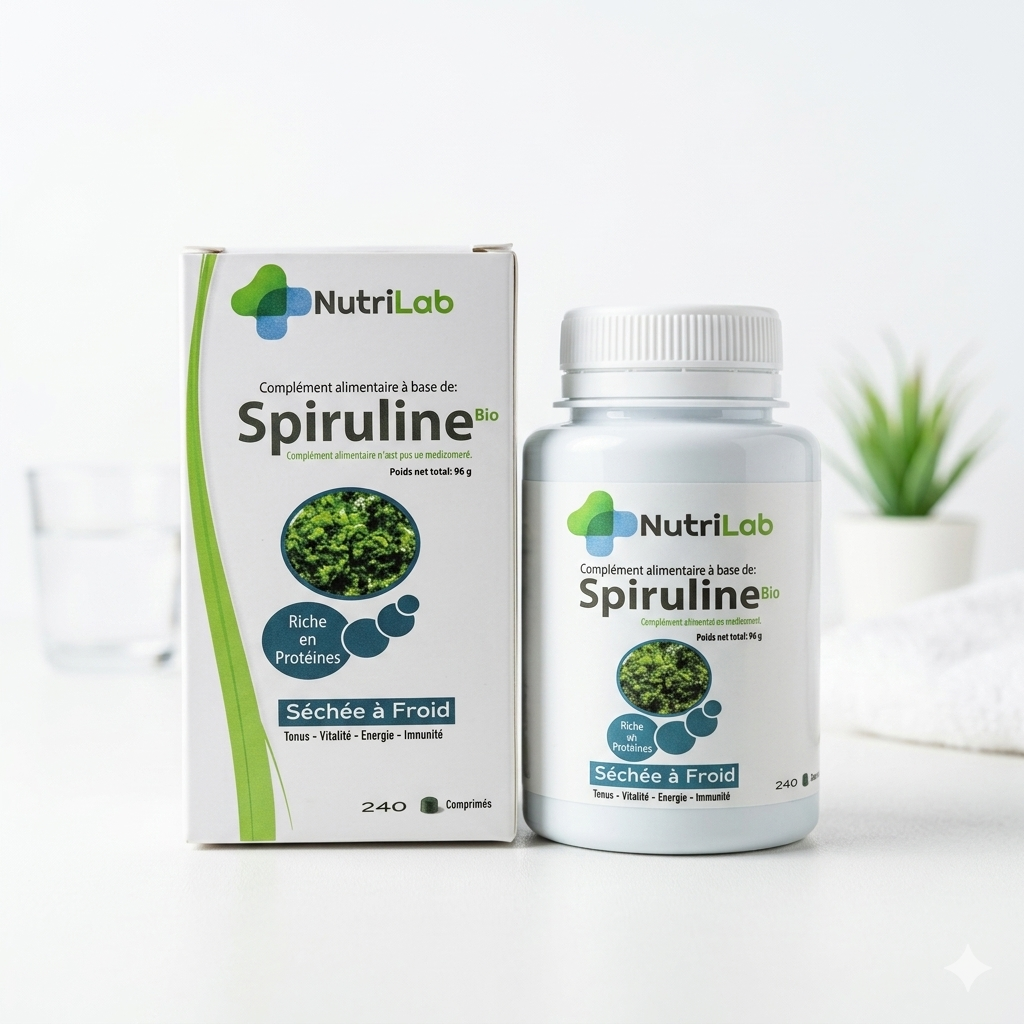 Spiruline Bio – Séchée à Froid 120 CP